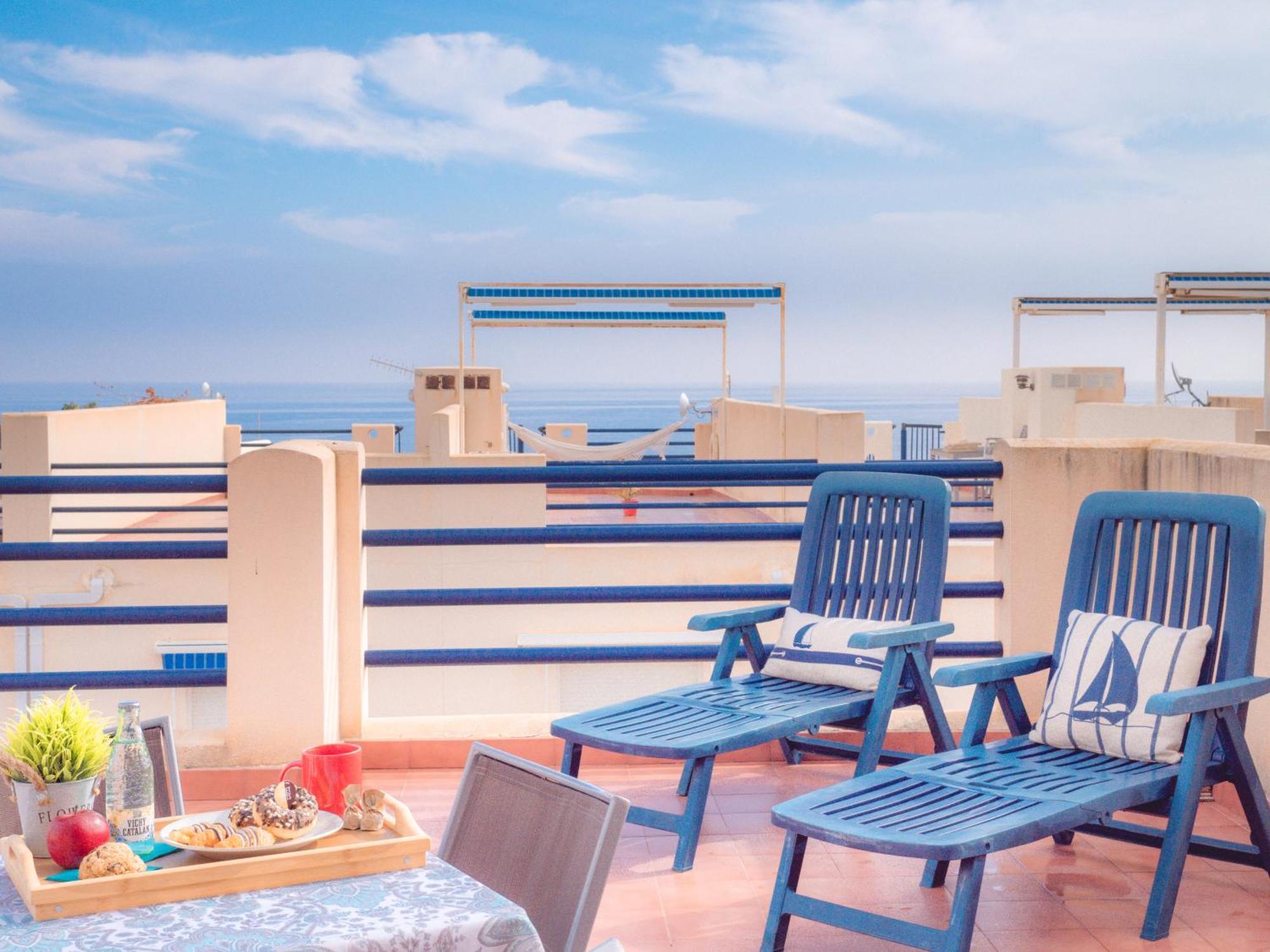 Apartamento En Marina Beach Con Vistas Al Mar El Pozo del Esparto Bagian luar foto